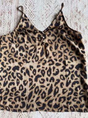 Maurices Leopard Print Satin Cami - Brown & Black